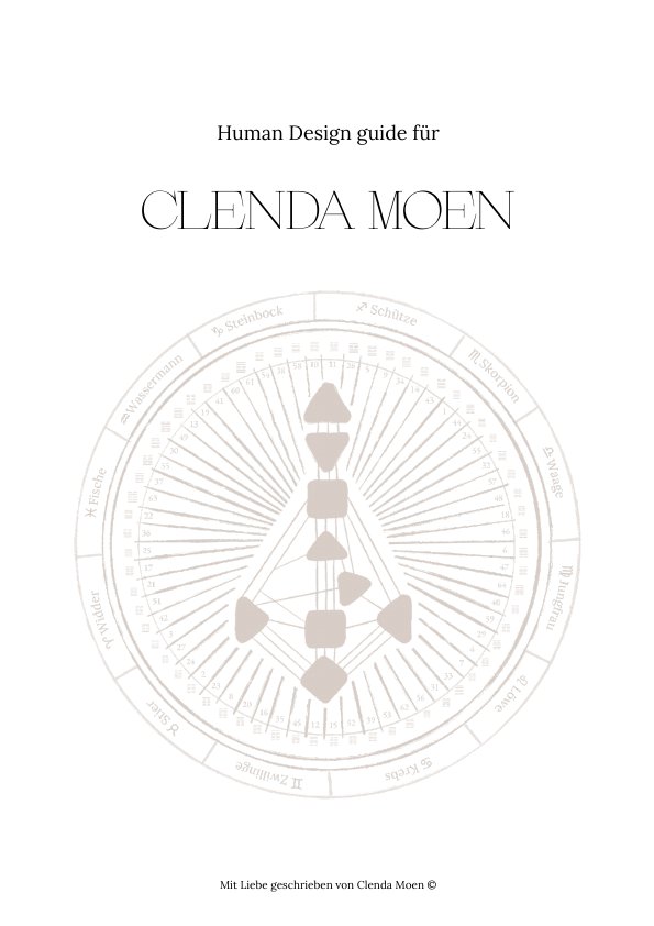 Guide-Cover mit deinem Namen und deinem Chart