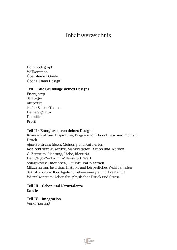 Guide-Seite: Inhaltsverzeichnis