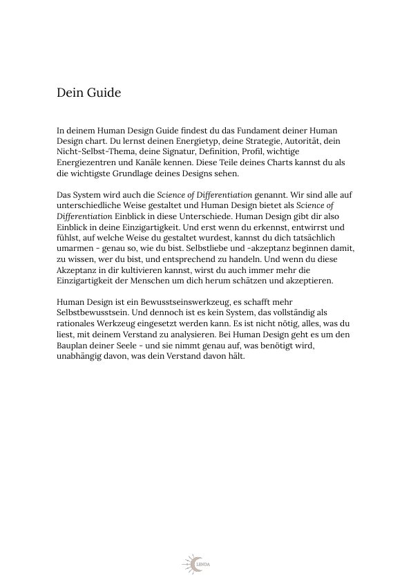 Guide-Seite: Zusammenfassung deines Designs