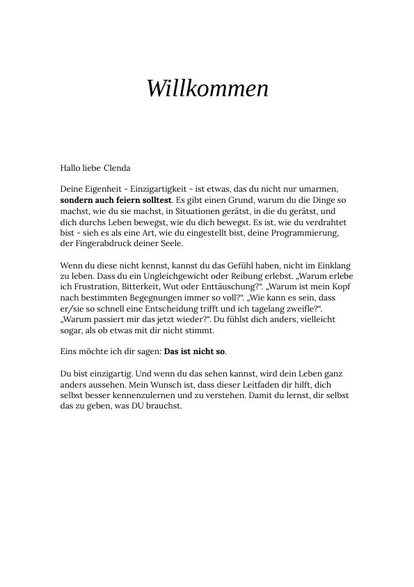 Guide page: welcome